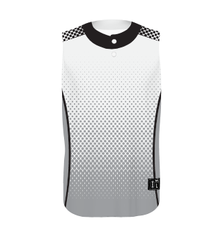 Youth & Adult Pinstripe Button Front Baseball Jersey – White/Black