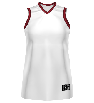 Basketball Jerseys Womens White with Red Trim – HIGH-5 PRINTWEAR